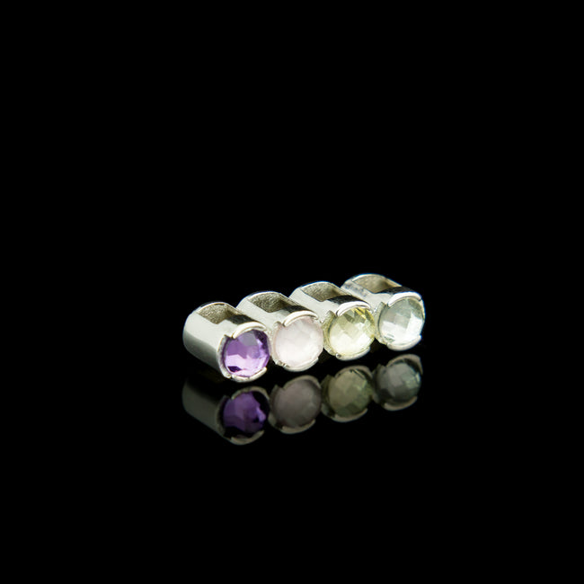 Quadruple Morphic Block Pendant with Soft tone Gemstones