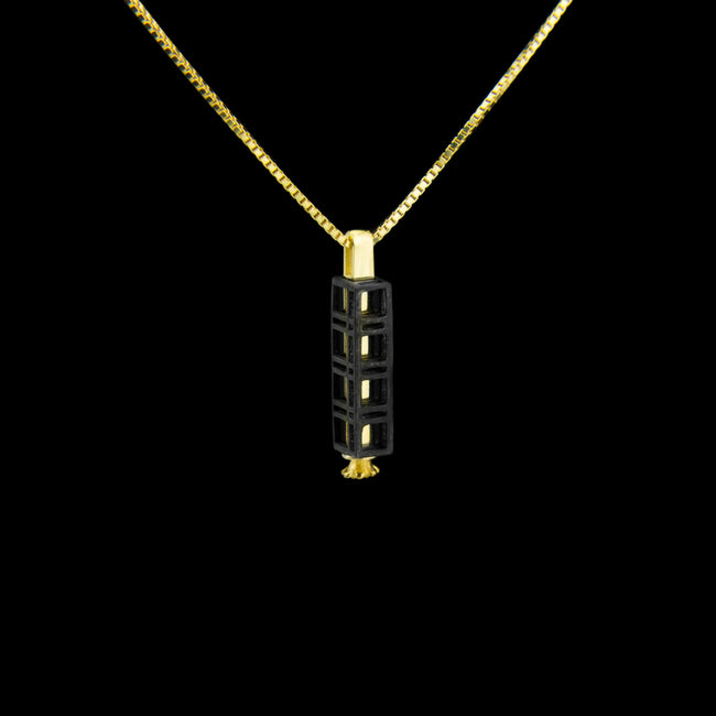 Quadruple Morphic Frame Block Pendant with floral base column