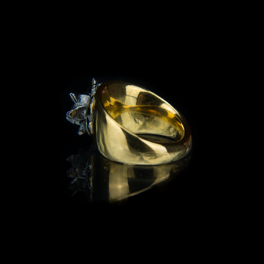 Designer statement Ring in 18K Gold Vermeil 